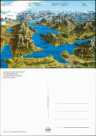 Luzern Lucerna Vierwaldstättersee Alpen (Allgemein & Reliefkarten-Ansicht) 1980 - Other & Unclassified