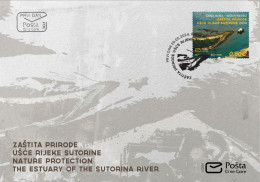 2024 FDC, Nature Preservation, Sutorina River, Montenegro, MNH - Montenegro