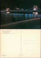 Postcard Budapest Erzsébet-hid Und Stadt Bei Nacht 1978 - Hongarije