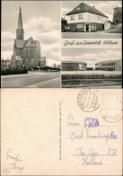 Ansichtskarte Hüthum-Emmerich (Rhein) Kirche, REWE, Schule 1975 - Emmerich