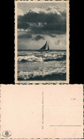 Postcard Großmöllen Mielno Windstärke 9 Segelboot 1928 - Pommern