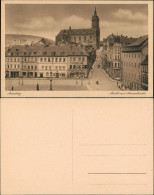 Ansichtskarte Annaberg-Buchholz Marktplatz, Straße - Annenkirche 1924 - Annaberg-Buchholz
