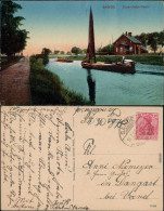 Ansichtskarte Sande Haus, Kahn Ems-Jade-Kanal 1918  - Other & Unclassified