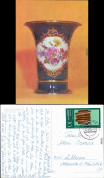 Ansichtskarte  Bechervase Kobaltblau Mit Handgemalten Blumen 1978 - Unclassified