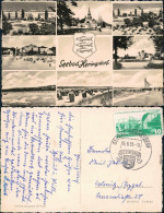 Heringsdorf Usedom Freiluftbühne, Kapelle,  Strandkörbe, Segelboot 1959 - Other & Unclassified