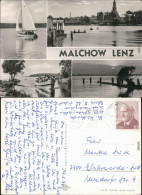 Malchow (Mecklenburg) Segelboot, Kirche, Fähre, Abendstimmung Am See 1976 - Autres & Non Classés