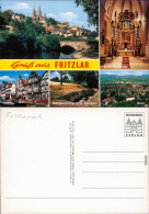 Ansichtskarte Fritzlar Dom-Hochaltar, Brunnen, Steinkammergrab, Dom 1985 - Fritzlar