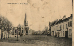 Beveren-Waes   -  Markt Plaats   -   1921   Naar  St. Nicolaes - Beveren-Waas