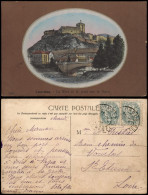 Lourdes Lorda Lourdes Le Fort Et Le Pont Sur Le Gave 1920 Silber Luna - Lourdes