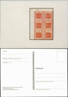 Briefmarken-Motivkarte: Sechserblock Sachsen 3 Pfennige Anno 1850 1970 - Timbres (représentations)