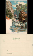 Ansichtskarte Thale (Harz) Bodetor / Bodethor - Fischer Künstlerkarte 1904 - Other & Unclassified