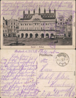 Ansichtskarte Rostock Rathaus, Markt - Patrizierhäuser 1918  - Rostock