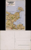 Lübecker Bucht Mit Fehmarn Landkarten Ansichtskarte 1930 - Other & Unclassified