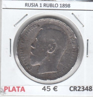 CR2348 MONEDA RUSIA 1 RUBLO 1898 PLATA MBC - Sonstige – Europa