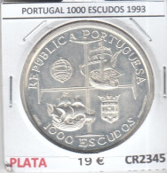 CR2345 MONEDA PORTUGAL 1000 ESCUDOS 1993 SINCIRCULAR - Autres - Europe