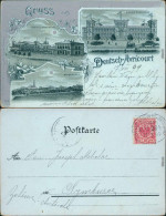 Avricourt (Meurthe-et-Moselle) Litho: Mond - Bahnhof, Stadt 1899  - Autres & Non Classés