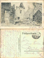  Militär/Propaganda 1.WK (Erster Weltkrieg) - Trümmer - Zeichnung 1914 - Guerre 1914-18