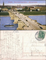 Innere Altstadt-Dresden Augustusbrücke Mit Blick Nach Dresden-Neustadt 1914 - Dresden