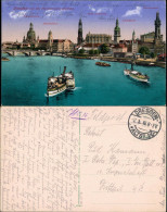 Ansichtskarte Innere Altstadt-Dresden Blick Auf Die Altstadt, Elbdampfer 1916 - Dresden