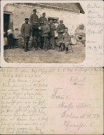 Foto  Soldatenleben, Frisieren Und Trinken WK1 1915 Privatfoto  - War 1914-18