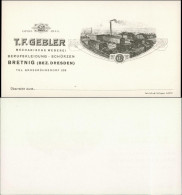  Bretnig-Hauswalde Werbe AK: T.F. Gebler Fabrik - Weberei 1910  - Autres & Non Classés