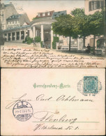 Karlsbad Karlovy Vary Restaurant - Schlossbrunn, Straße (Handcoloriert) 1902  - Tchéquie