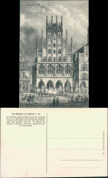 Ansichtskarte Münster (Westfalen) Künstlerkarte: Rathaus 1911  - Münster