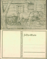 Postcard .Russland Zabicke - Pferde Bauerngehöft 1915  - Russia