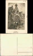 Ansichtskarte Frankfurt Am Main Federzeichnung - Der Römer 1924  - Frankfurt A. Main