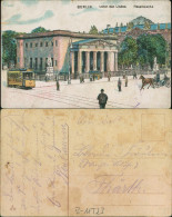 Mitte-Berlin Künstlerkarte: Straßenbahn - Unter Den Linden 1918  - Mitte