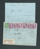LAC Recommandée De Saint Léomer  ( Bureau Auxiliaire ) Obli.2/05/1949 Pour Lencloitre ( Dpt 86) Aw 16501 - Postal Rates