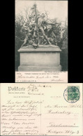 Ansichtskarte Tiergarten-Berlin Denkmal Fuchsjagd - Am Grossen Stern 1904  - Dierentuin