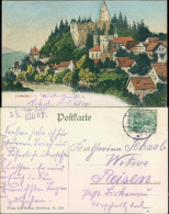 Lindenfels (Bergstraße) Colorierte Künstlerkarte: Stadtpartie 1908  - Autres & Non Classés