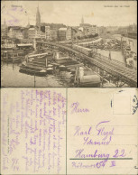 Ansichtskarte Hamburg Hafen, Hochbahn Und Stadt 1915 - Autres & Non Classés