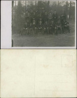 Männer Im Anzug Und Mit Wanderstöcken Im Wald Gruppenbild 1920 Privatfoto - Personen