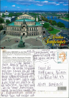Ansichtskarte Innere Altstadt-Dresden Semperoper Mit Stadt-Panorama 1999 - Dresden