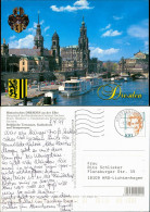 Dresden Stadtteilansicht, Brühlsche Terrassen, Semperoper, Kathedrale 1999 - Dresden