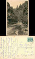 Ansichtskarte Kreuzen Felsgruppe In Der "Klaus", Wald Weg Brücke Felsen 1934 - Other & Unclassified