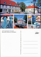 Angermünde Mehrbild-AK 4 Fotos Ansichten Mit Rathaus, Marktplatz Uvm. 2000 - Other & Unclassified