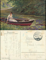 Ansichtskarte  Künstlerkarte: Gemälde / Kunstwerke A. Mailick Seerosen 1916 - Peintures & Tableaux