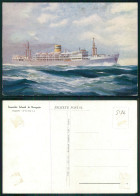 BARCOS SHIP BATEAU PAQUEBOT STEAMER [ BARCOS # 05136 ] - PORTUGAL COMPANHIA COLONIAL NAVEGAÇÃO PAQUETE PATRIA 22-1-948 - Steamers
