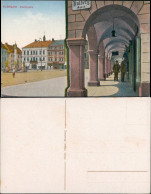 Postcard Rumburg Rumburk Marktplatz, Lauben 1914 - Tchéquie