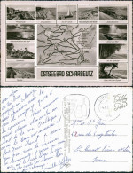 Ansichtskarte Scharbeutz Strandleben, Landkarte 1959 - Other & Unclassified