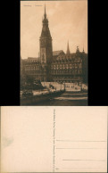 Ansichtskarte Hamburg Rathaus, Vorplatz - Straßenbahn 1913 - Andere & Zonder Classificatie