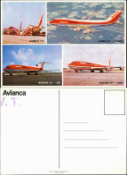 Ansichtskarte  Flugzeuge, Jumbos 747 Boeing 727-200/707-310B 1990 - 1946-....: Era Moderna
