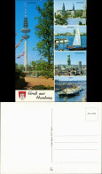 St. Pauli-Hamburg Fernsehturm, Hafen Dampfer Binnen-Außenalster 1990 - Autres & Non Classés