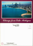 Chicago Luftaufnahme Wolkenkratzer Aerial View Lake Michigan 1990 - Autres & Non Classés