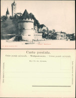 Ansichtskarte Luzern Lucerna Straßenpartie Am Nöllitturm 1908 - Andere & Zonder Classificatie