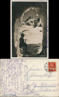 Lauterbrunnen Jungfraujoch Eis-Grotte, Gletscher Mit Kletterer 1928 - Altri & Non Classificati