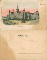 Dresden Partie Dresdner Residenzschloss Königliches Schloss 1900 Prägekarte - Dresden